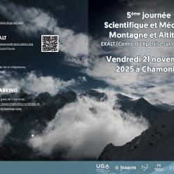 5é journée Scientifique et Médicale Montagne et Altitude EXALT (Centre d’EXpertise sur l’ALTitude)